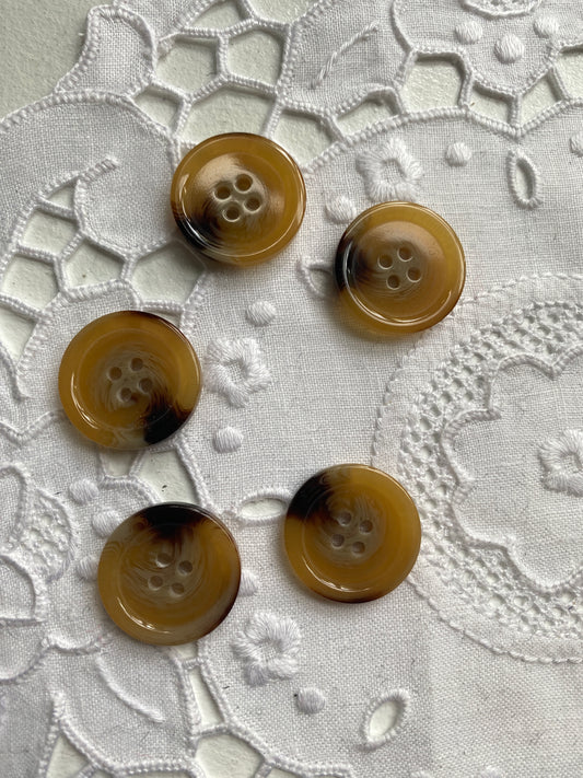 Tortoise Shell Button (23mm) - Set of 4