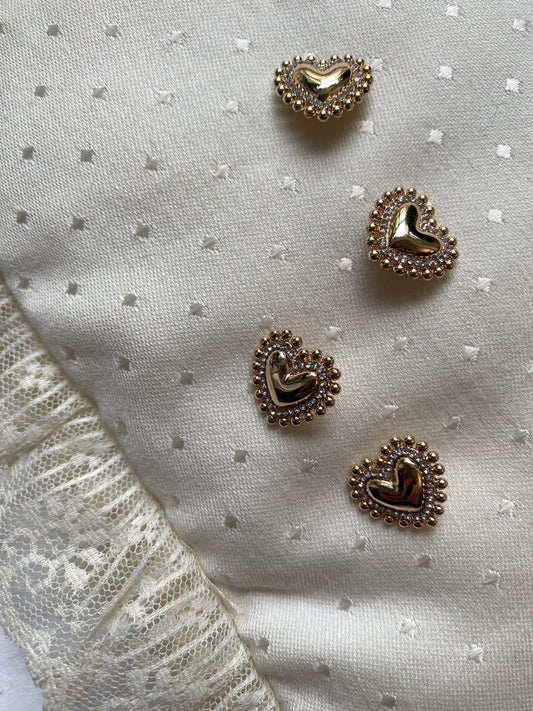 Heart Button (17mm) - Set of 4