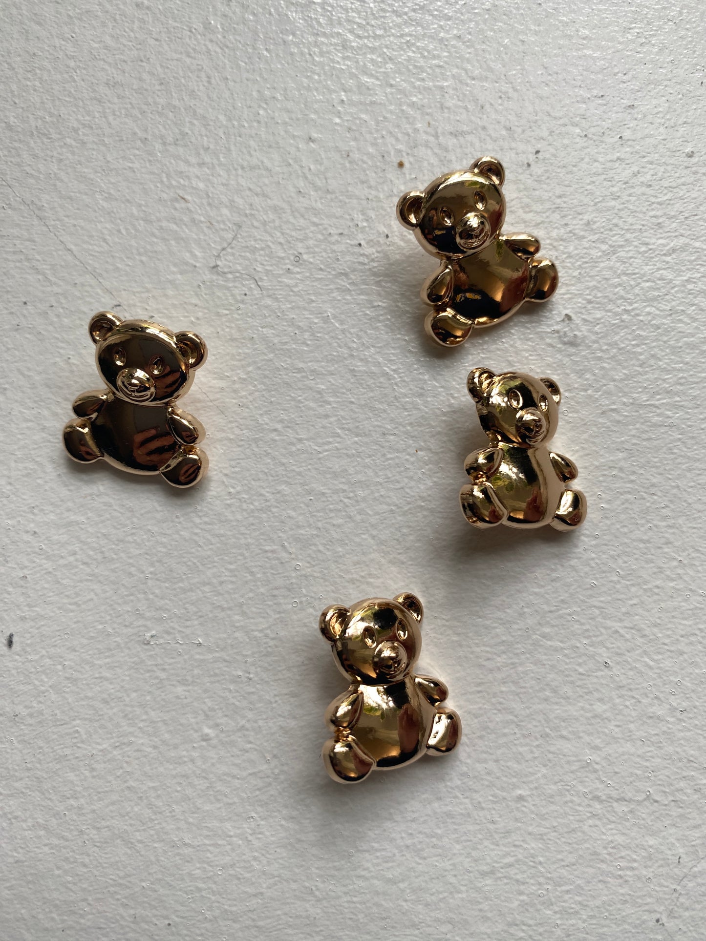Teddy Bear Button (15mm) - Set of 4